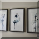 A07. Three botanical watercolor prints. 